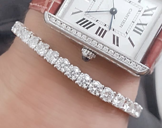 12 carats CVD lab grown diamonds Tennis Bracelet