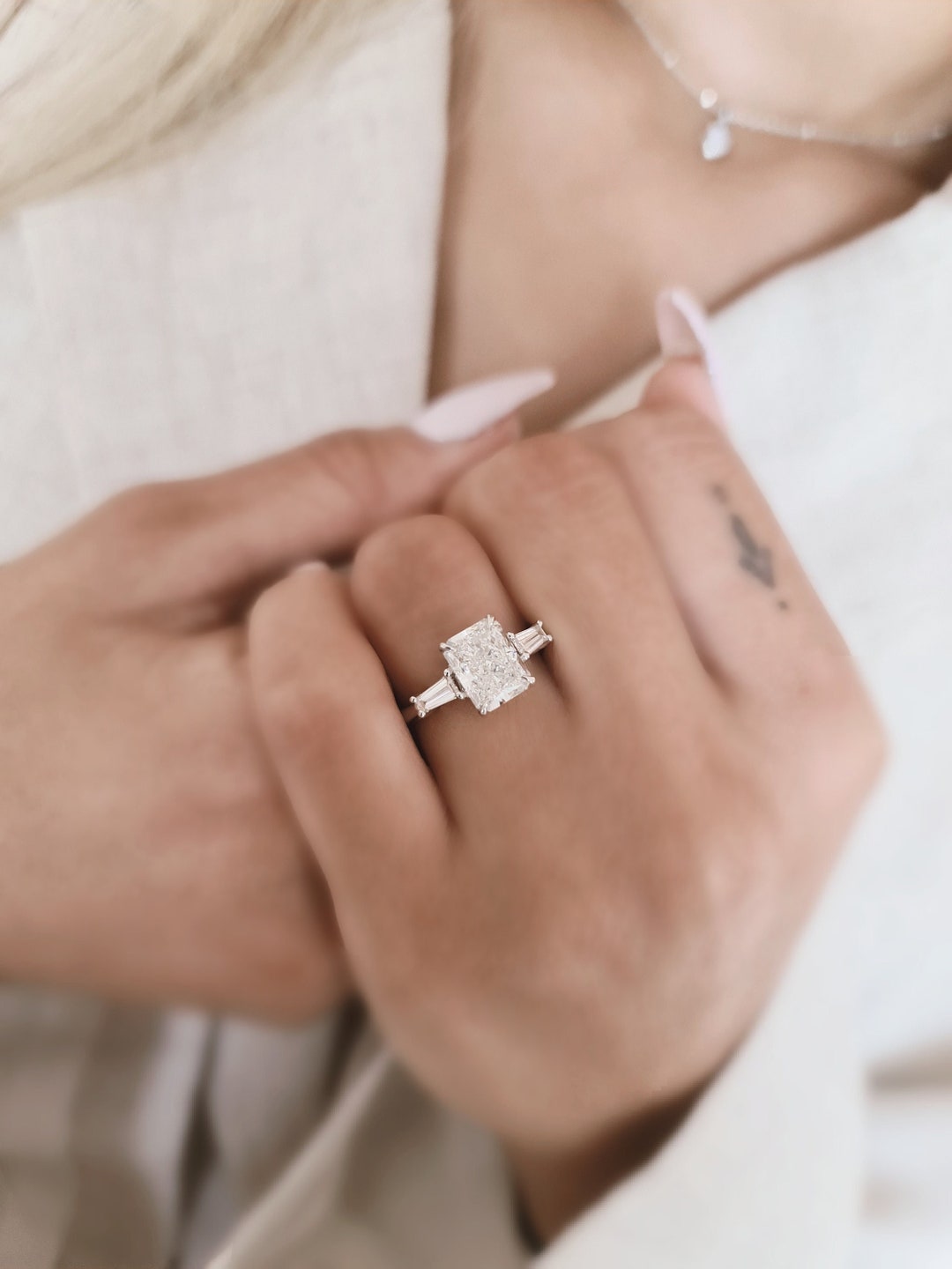 Ready to Ship Radiant Cut Engagement Ring 2.53ct G VS2 CVD Lab - Etsy