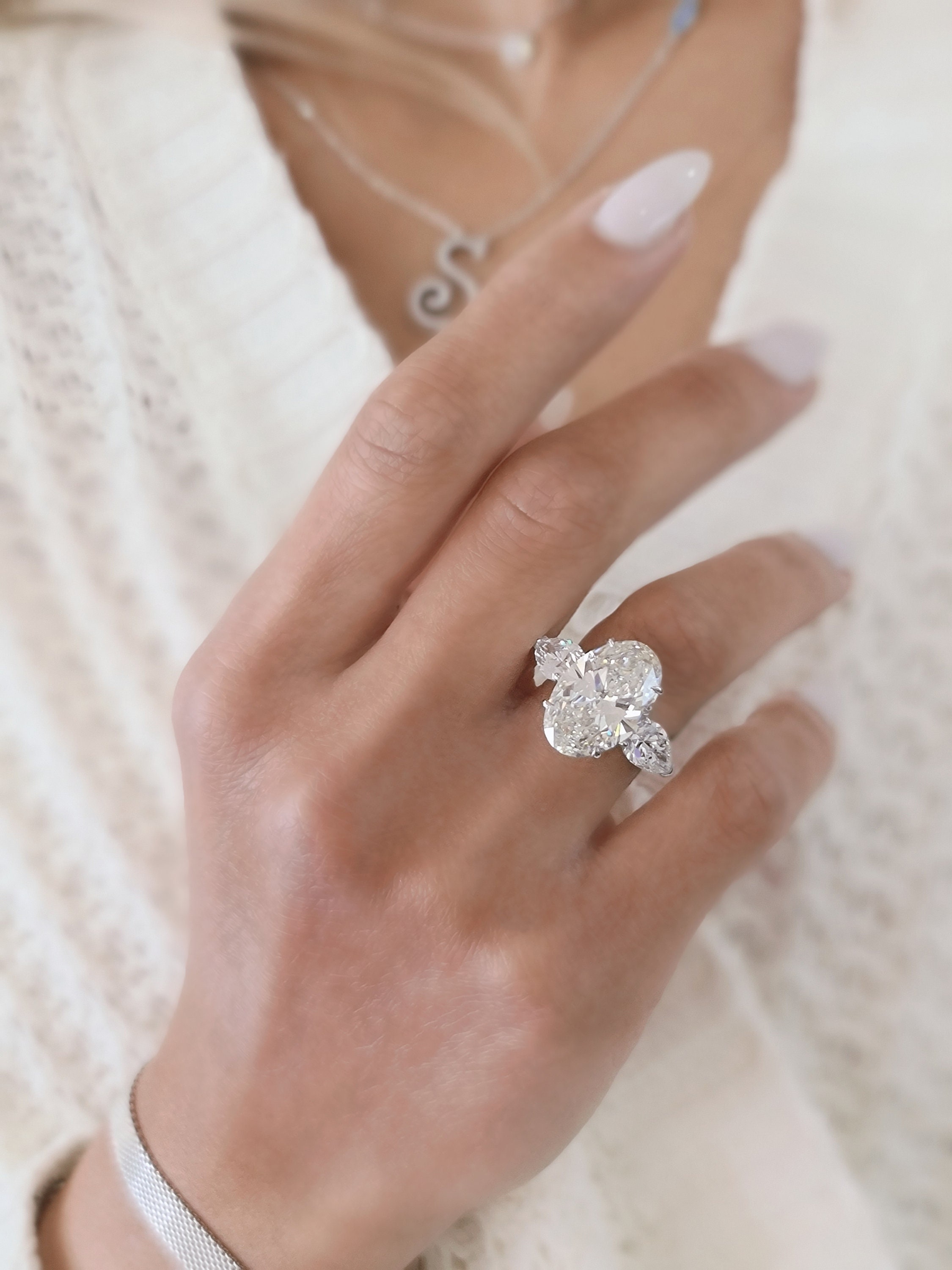14K White Gold Halo Plus (Holds 1 carat (5.8mm) Cushion Center) 3/8 carat  Diamond Semi-Mount Engagement Ring - Diamonds by Monet