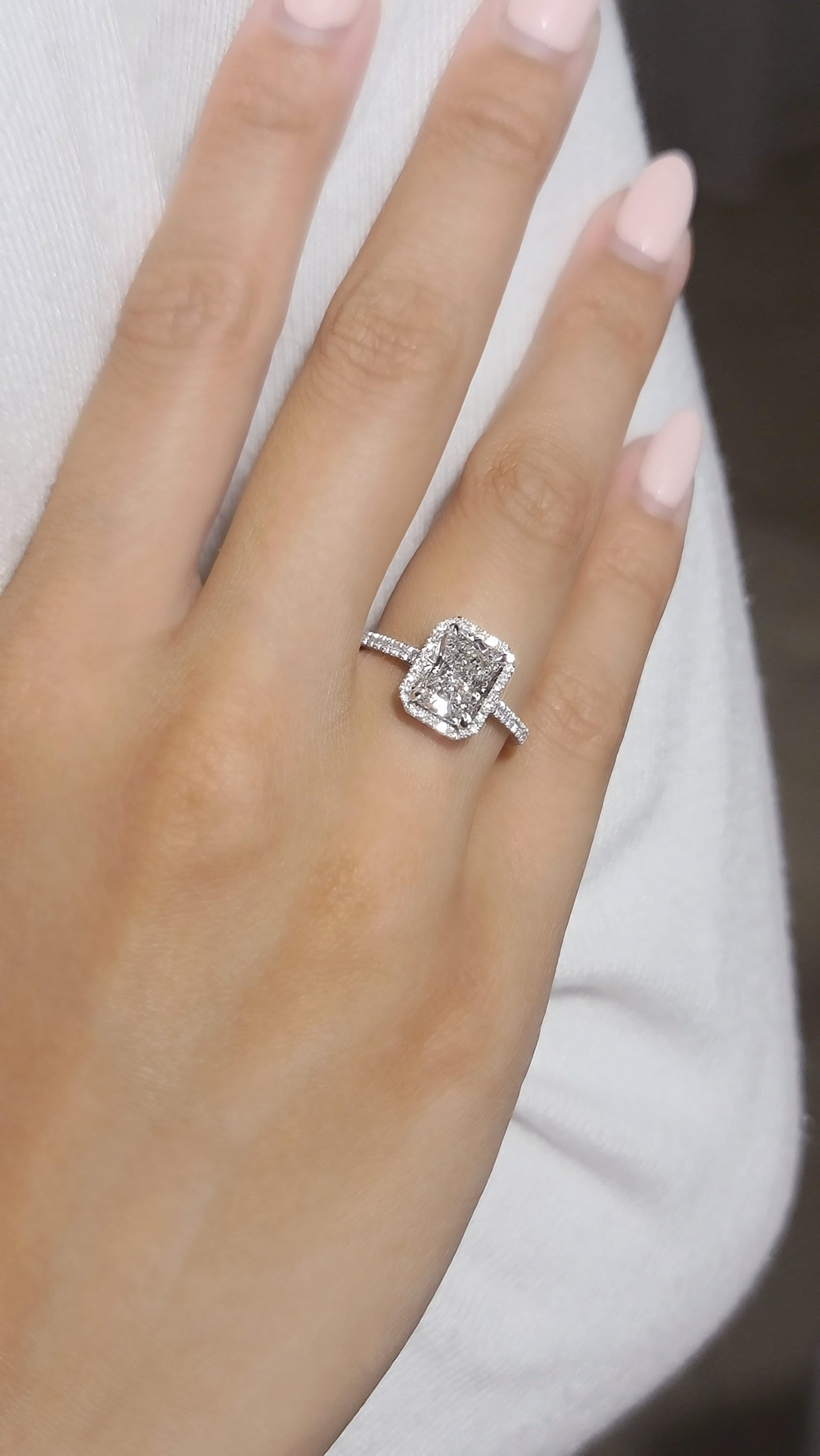 CVDダイヤモンドリング、IGI認定2.50カラットF VS1、14Kゴールド