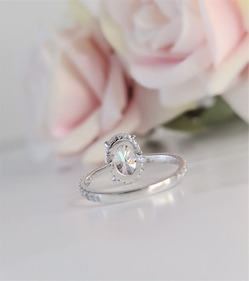 2 Carat Oval Diamond Engagement Ring 2CT Oval F VS1 CVD Lab Etsy