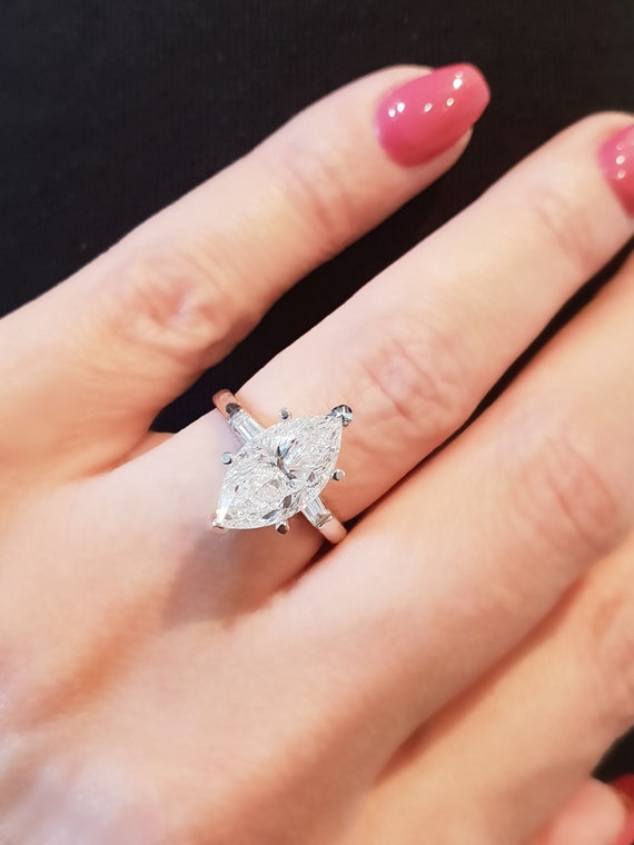 3 Carat Marquise Diamond Ring Marquise Cut Engagement Ring