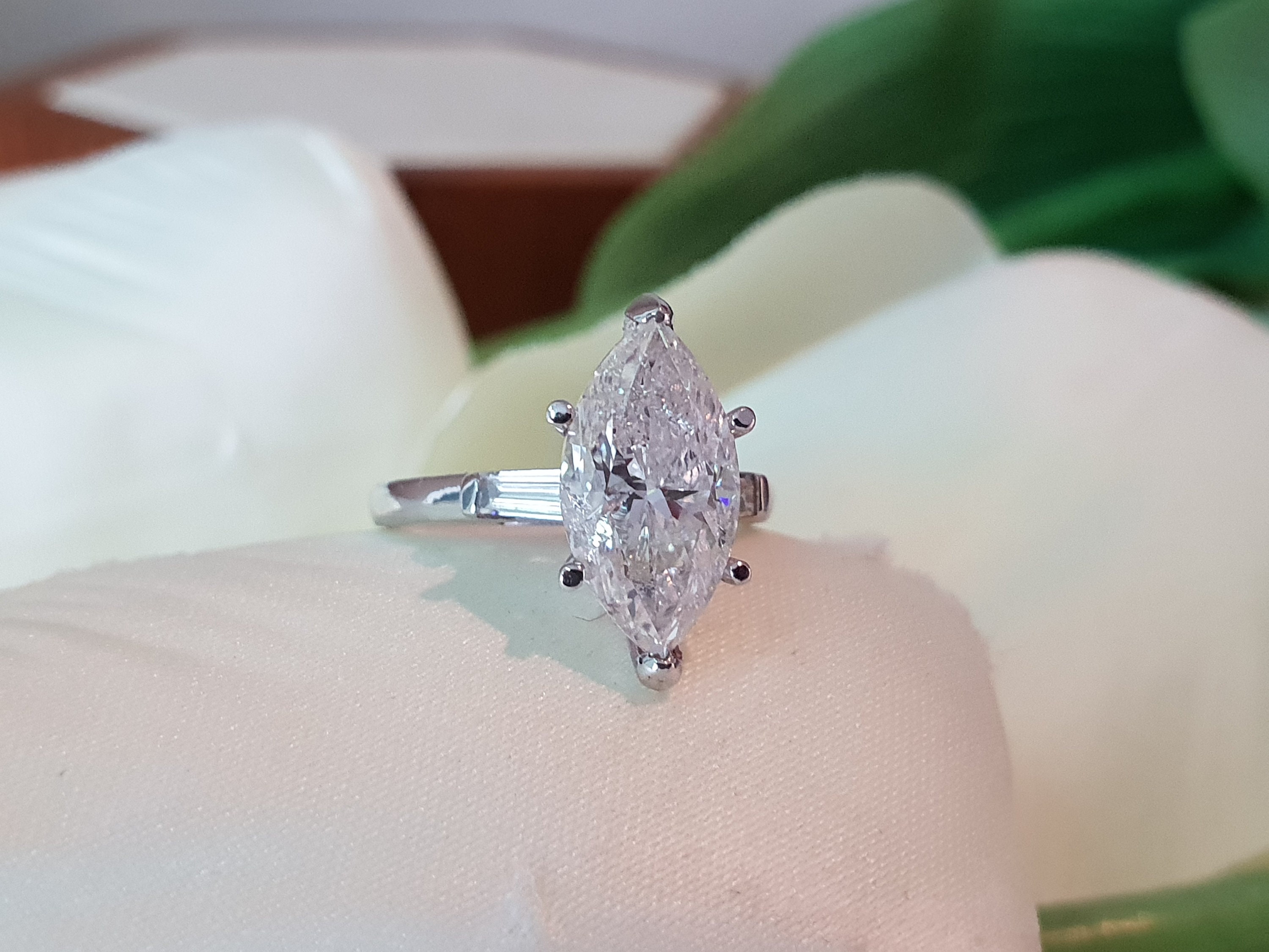 3 Carat Marquise Diamond Ring Marquise Cut Engagement Ring - Etsy