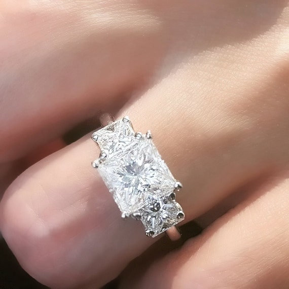 2 ct square diamond ring discount