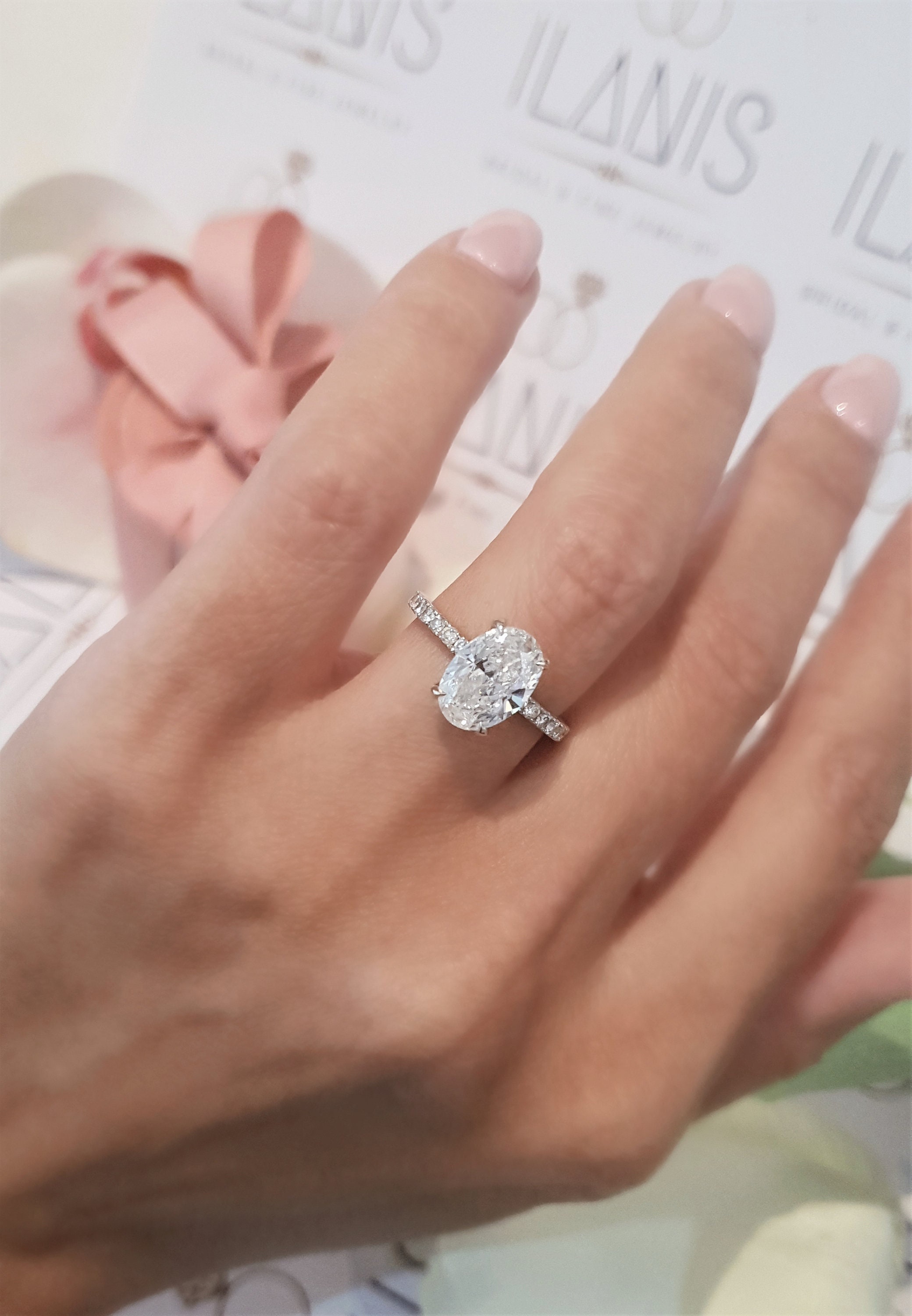 2 Carat Oval Diamond Engagement Ring 2ct Oval Ring Oval