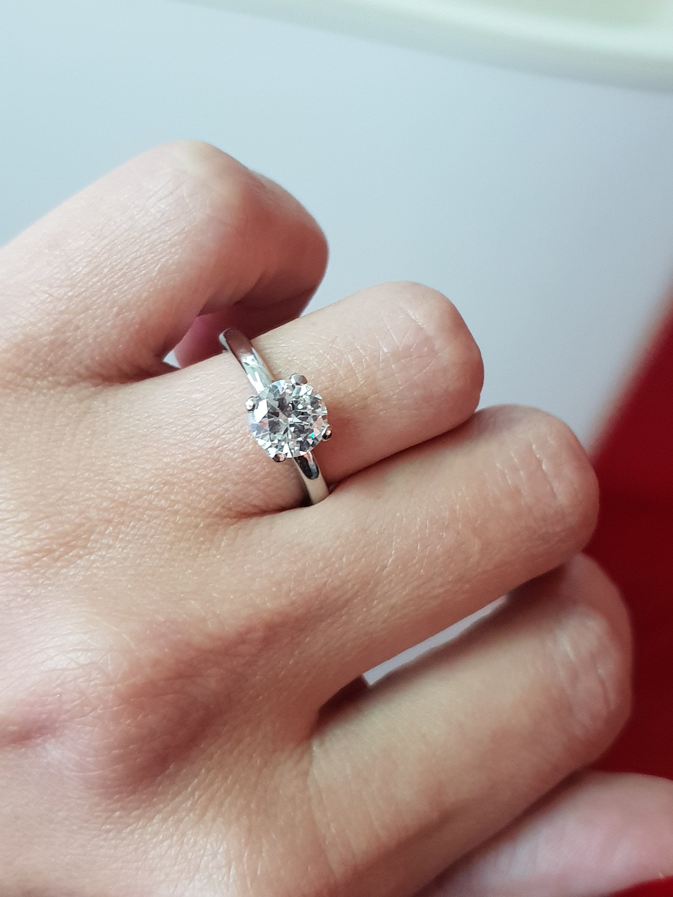 Classic Solitaire Diamond Ring 1 30 Ct Round Brilliant Cut Etsy Classic Solitaire Diamond Ring 1 30 Ct Round Brilliant Cut Etsy