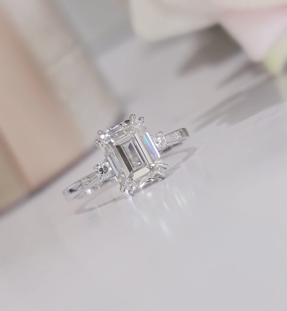 3 carat emerald cut diamond deals