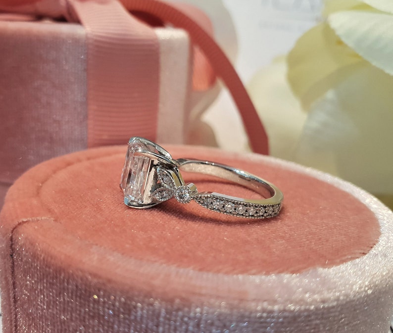 Lab Diamond Engagement Ring IGI Certified 3 Ct Radiant Cut Etsy