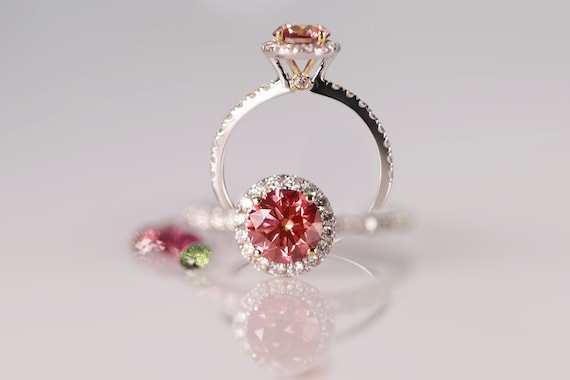 Natural pink diamond best sale ring