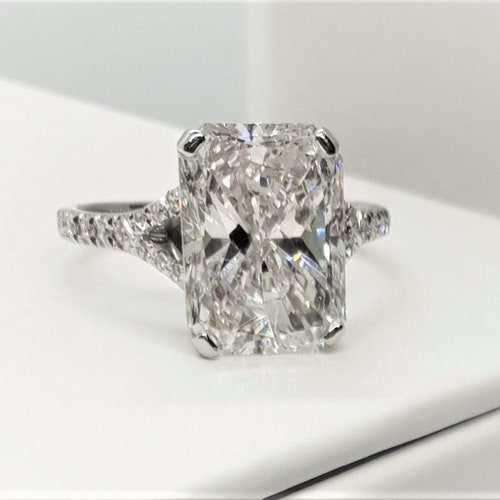 IGI Certified Lab Grown Classic Engagement Rings Gold Radiant Etsy