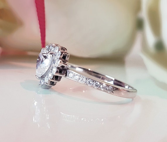 1.5 Carat Heart Diamond Engagement Ring Heart Shaped Diamond Ring
