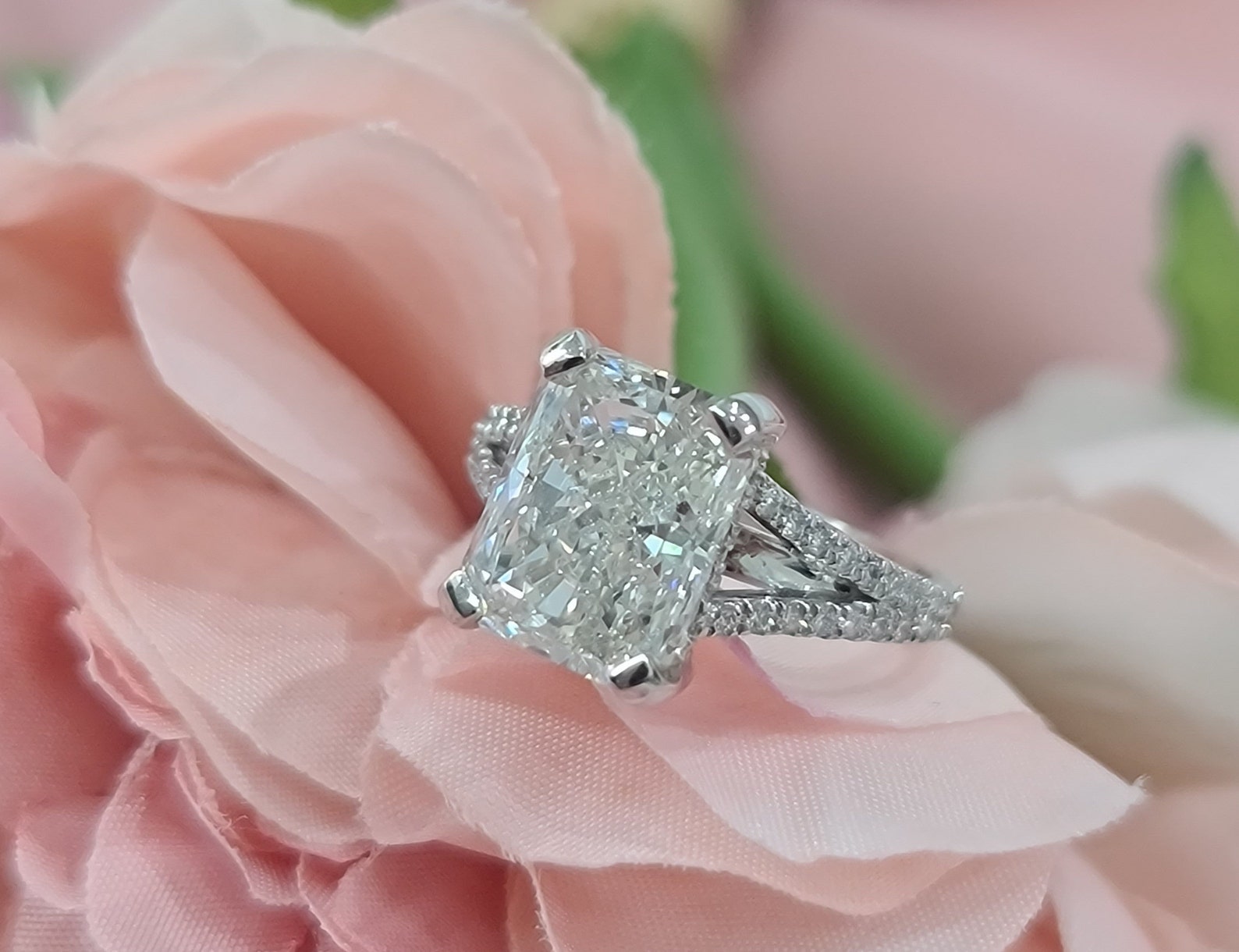 3 Carat Radiant Diamond Engagement Ring 3CT Radiant Cut Etsy