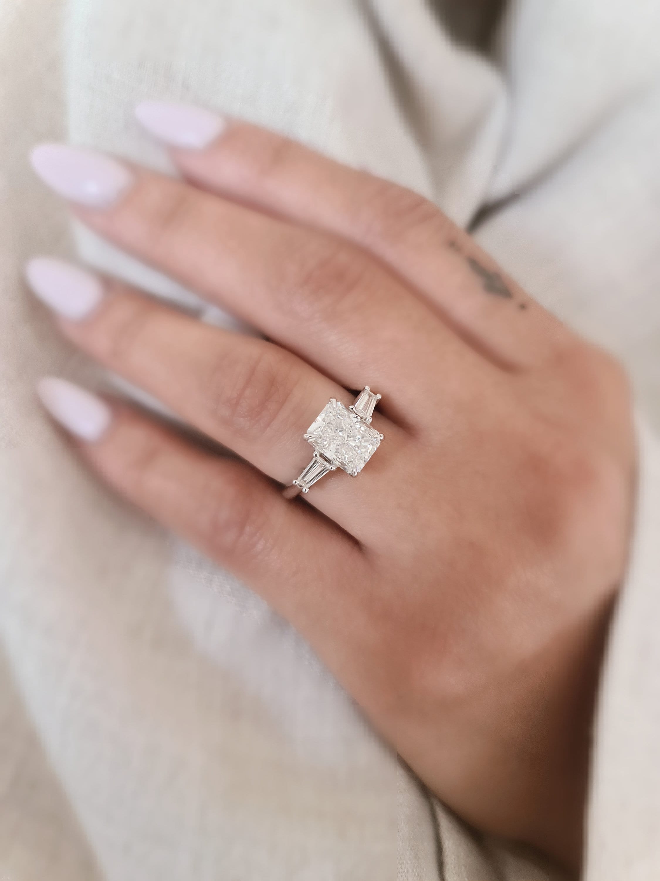 Ready to Ship Radiant Cut Engagement Ring 2.53ct G VS2 CVD Lab - Etsy