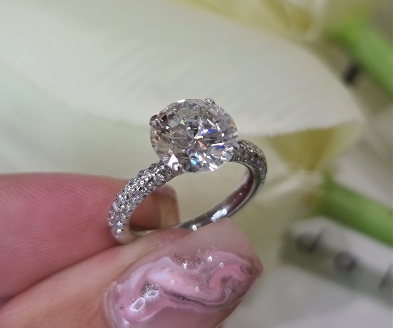 Lab Grown Engagement Ring 2 CT Brilliant Cut IGI Certified Etsy