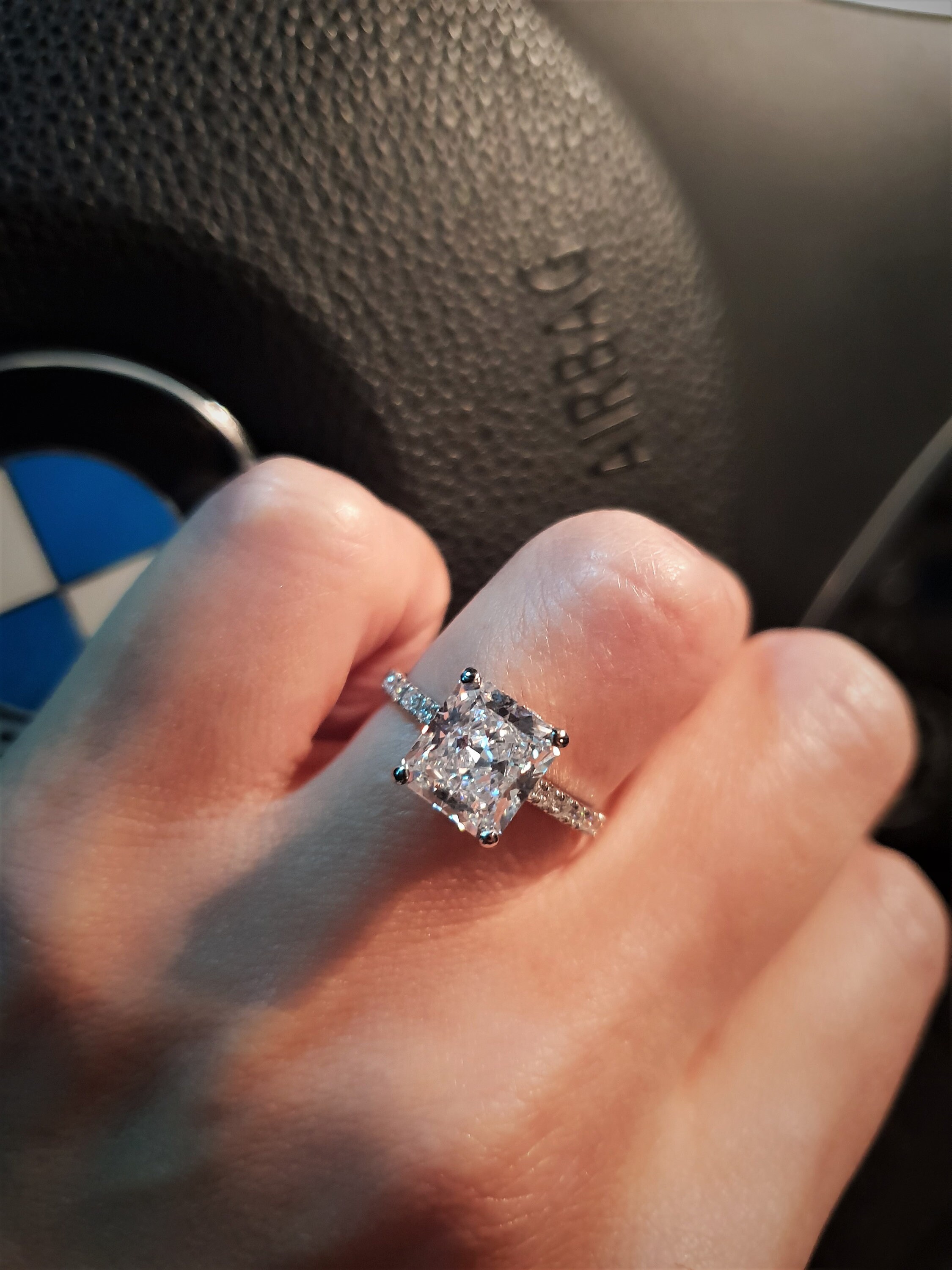 radiant cut engagement ring