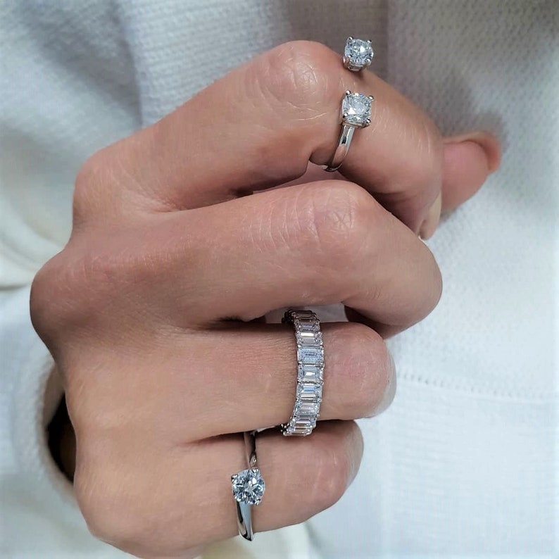 9 Carat Full Eternity Wedding Band Lab Grown Diamond Eternity Etsy