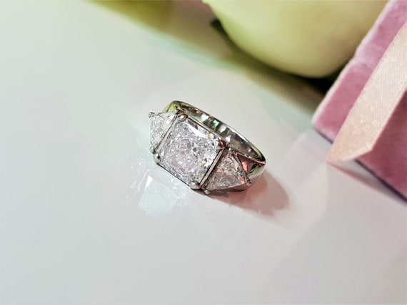 Buy 5 Carat Radiant Cut Diamond Engagement Ring CVD Diamond Lab