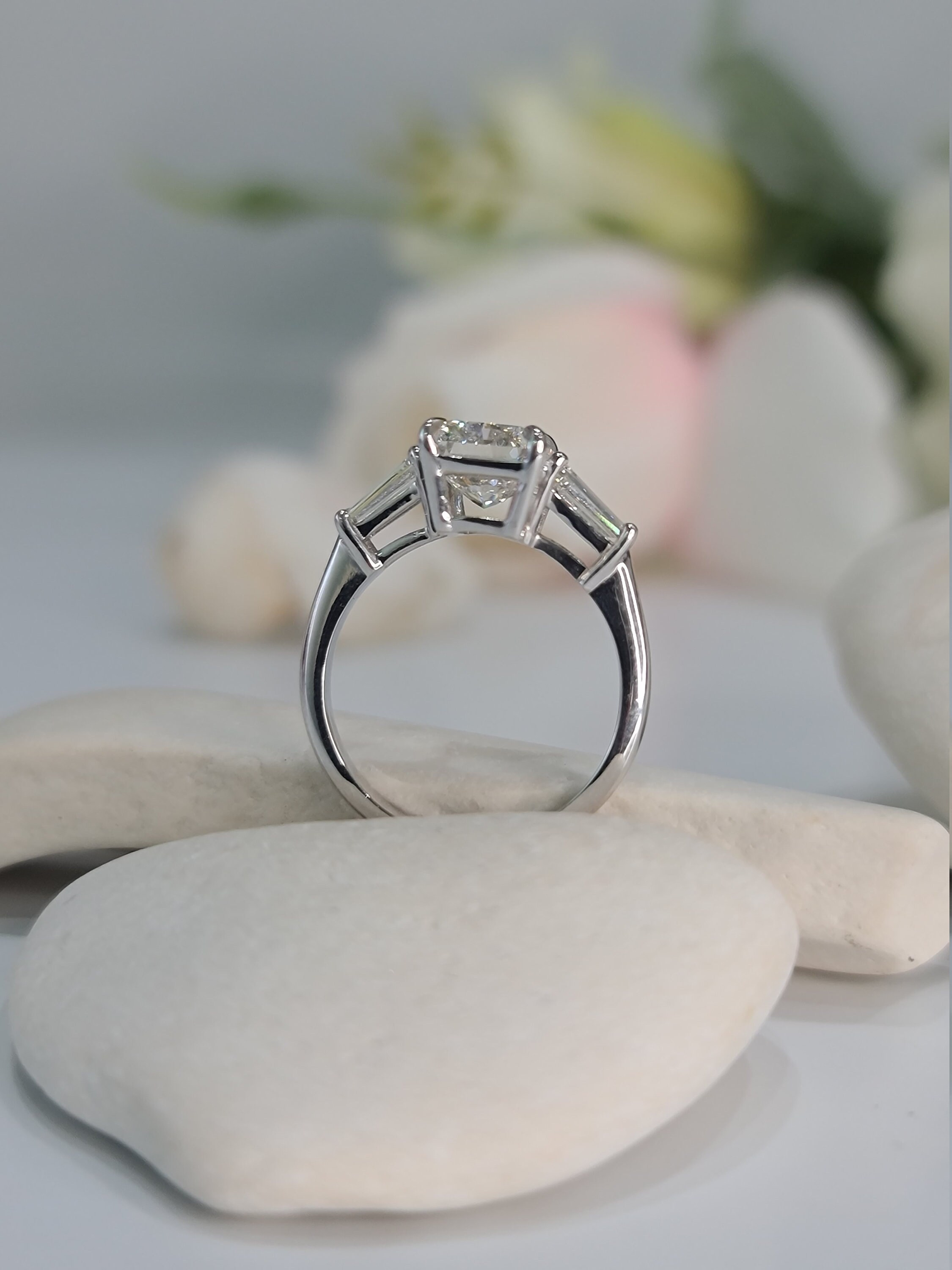 Ready to Ship Radiant Cut Engagement Ring 2.53ct G VS2 CVD