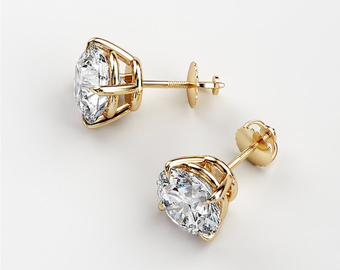 2CT Push Back IGI certified CVD Lab Grown Diamond studs