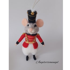Rato Quebra-Nozes, presente de Natal, decoração para casa, enfeite para árvore de Natal, escultura de lã, item de colecionador