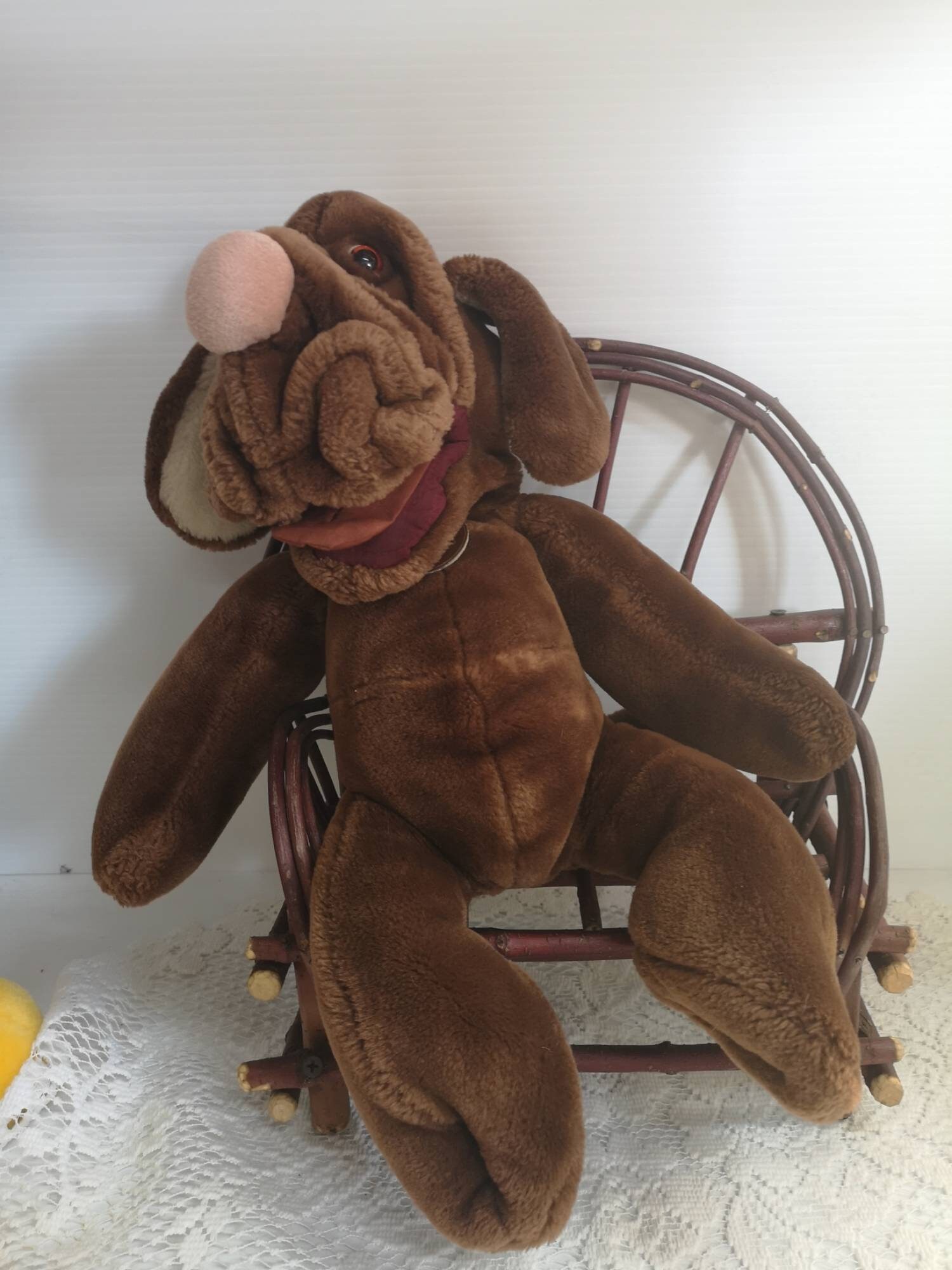 wrinkles dog puppet