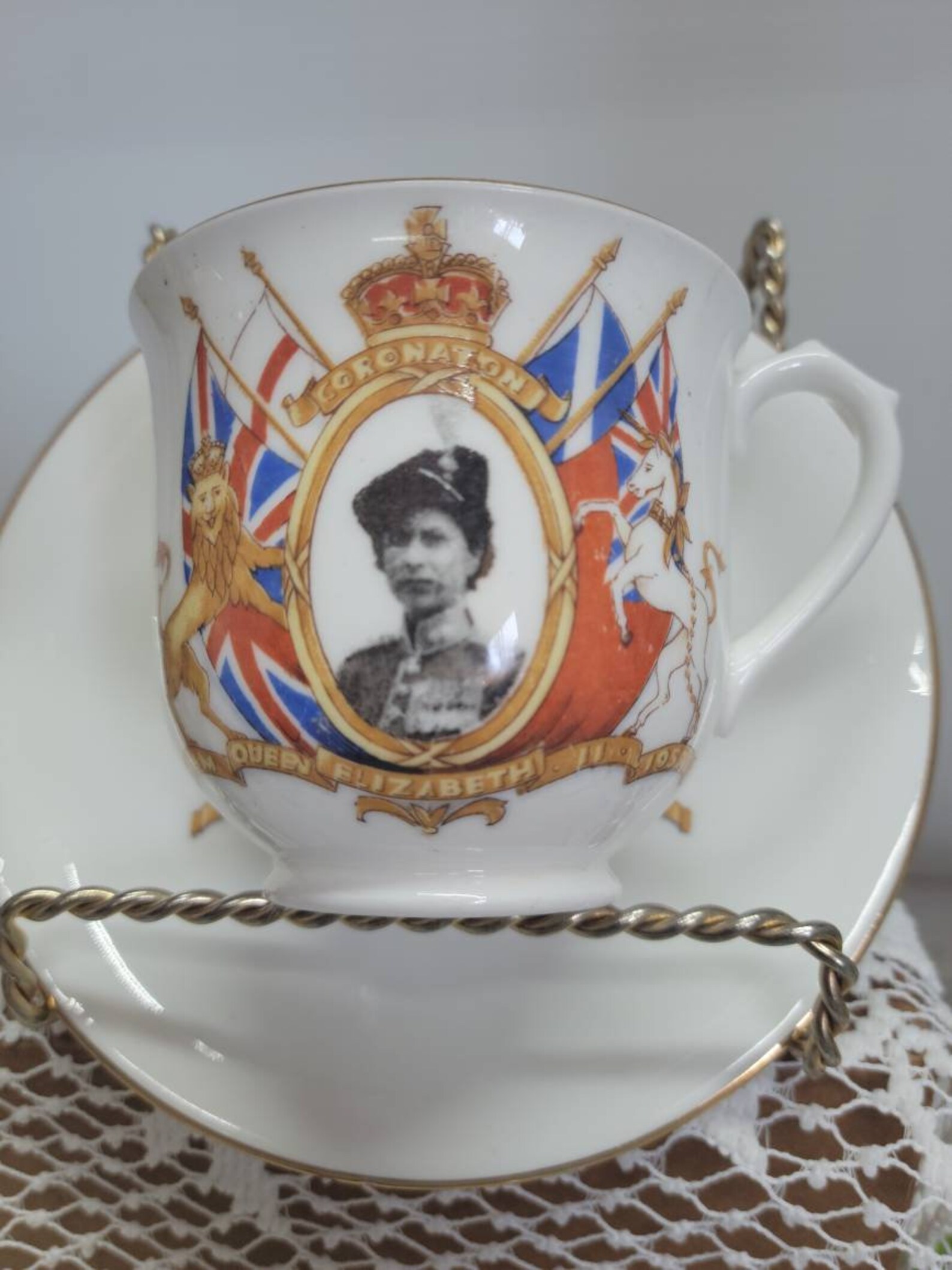 Vintage Queen Elizabeth Cup and Saucer Etsy