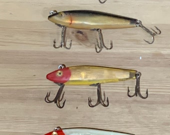 4 Vintage L&S Fishing Lures 52M11, 52M12, 52M27, 7M21 Floater