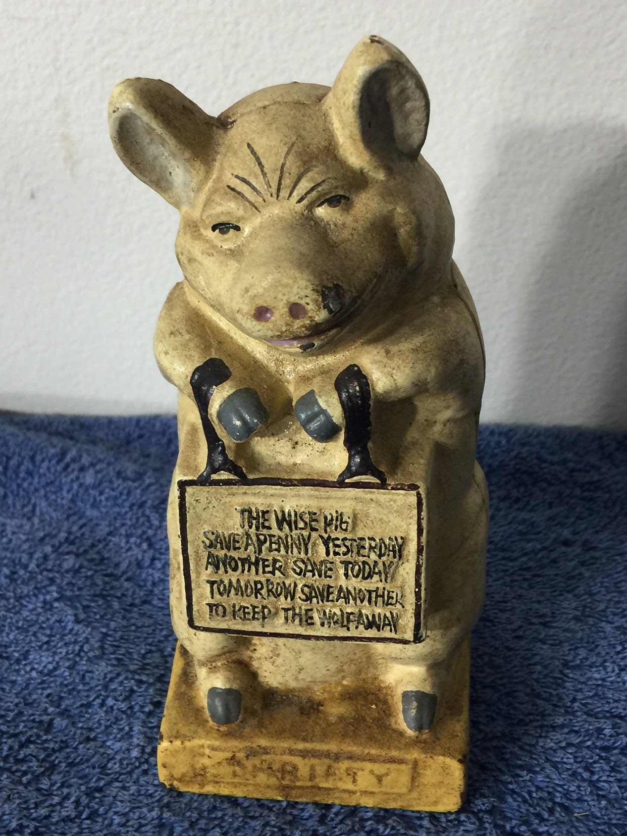 Thrifty the Handsome Terrific Cast Iron Pig Piggy Bank Etsy