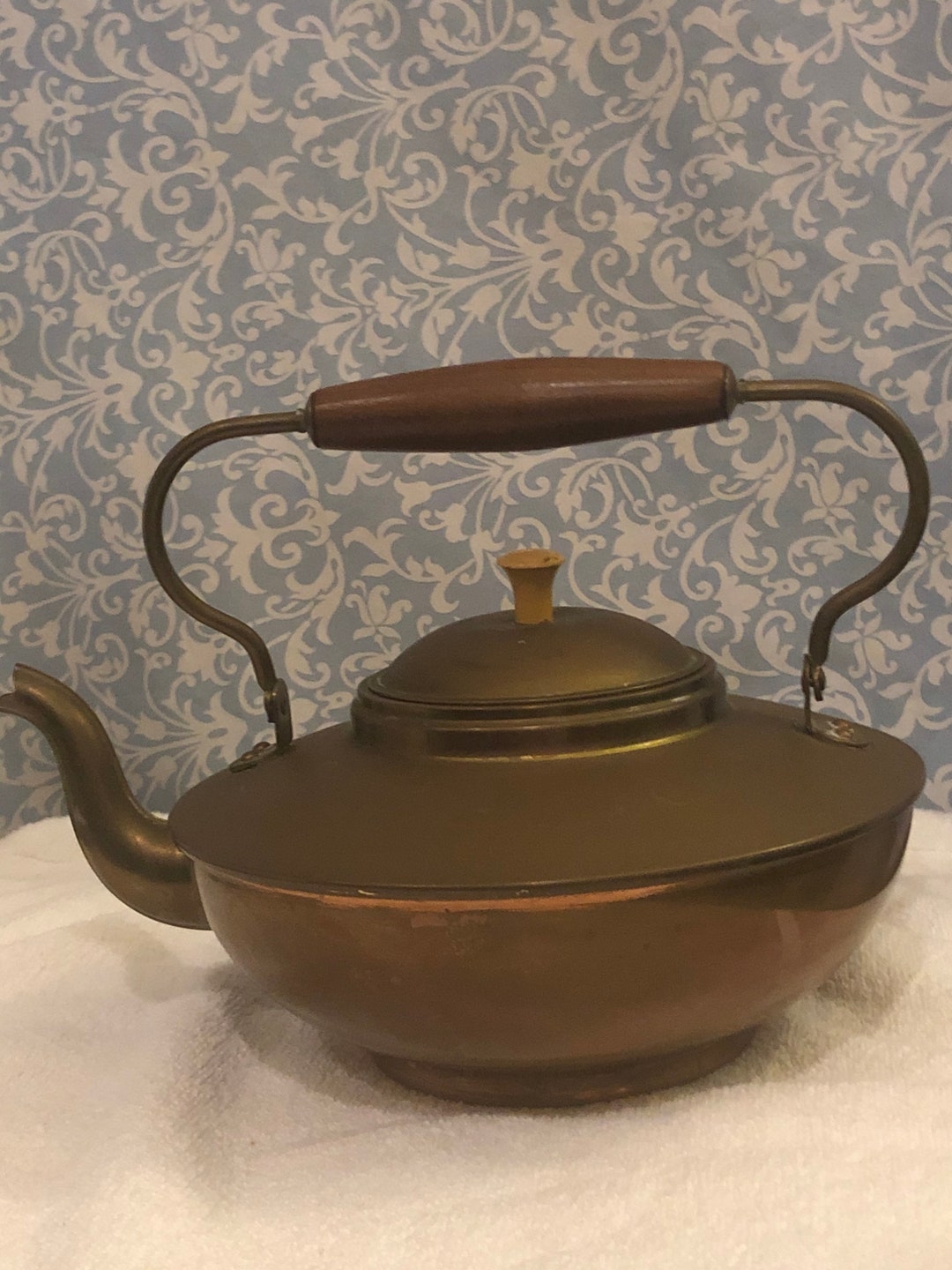 Stylish Vintage Copper and Brass Teapot Tea Kettle Made in Holland Etsy
