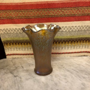 Antique Vintage Loetz Czechoslovakia Iridescent Hand-blown Art Glass Vase Circa Early 1900s Bohemian