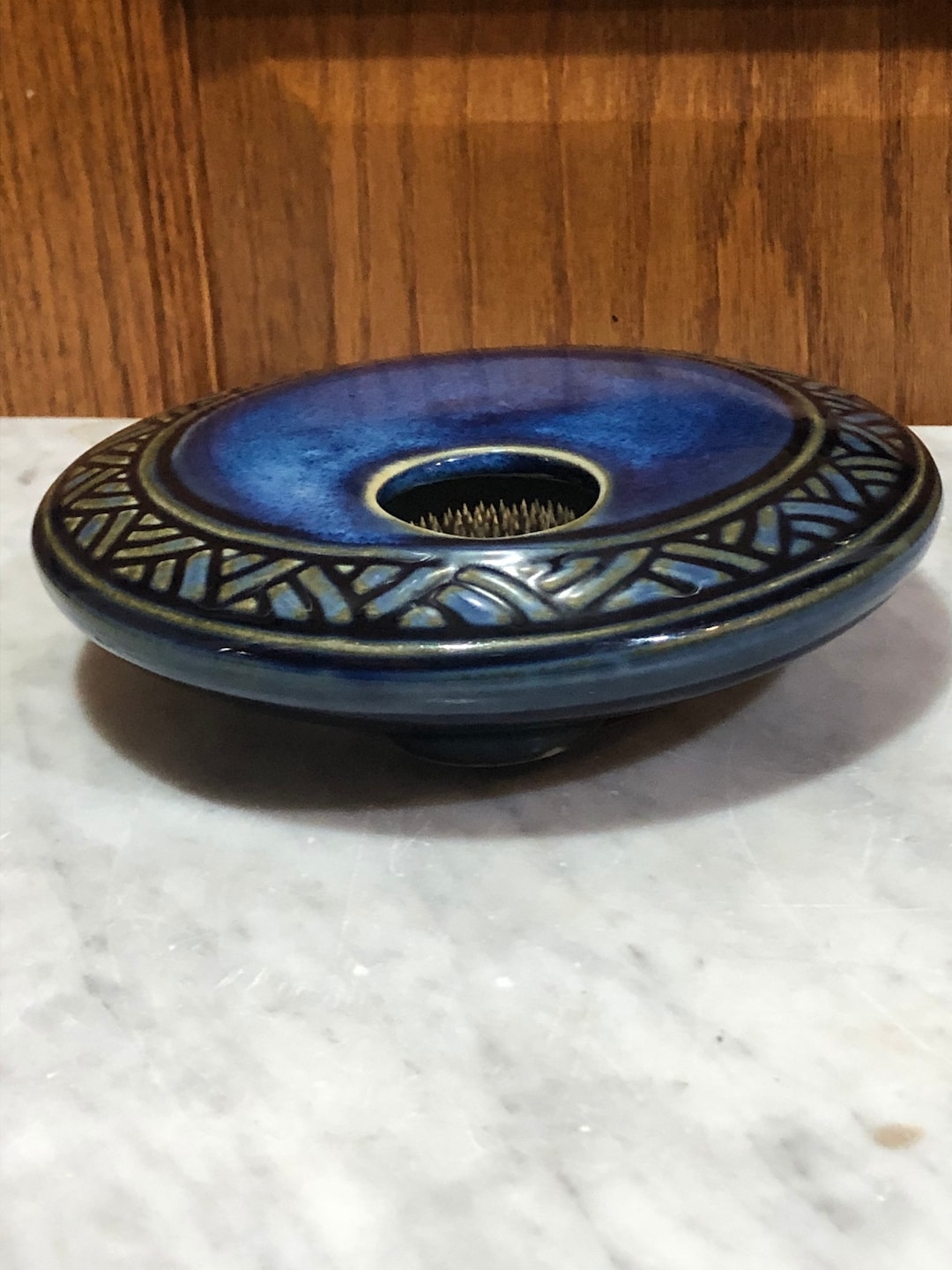 Fabulous Signed Studio Art Pottery Bowl Vase Cobalt Blue - Etsy