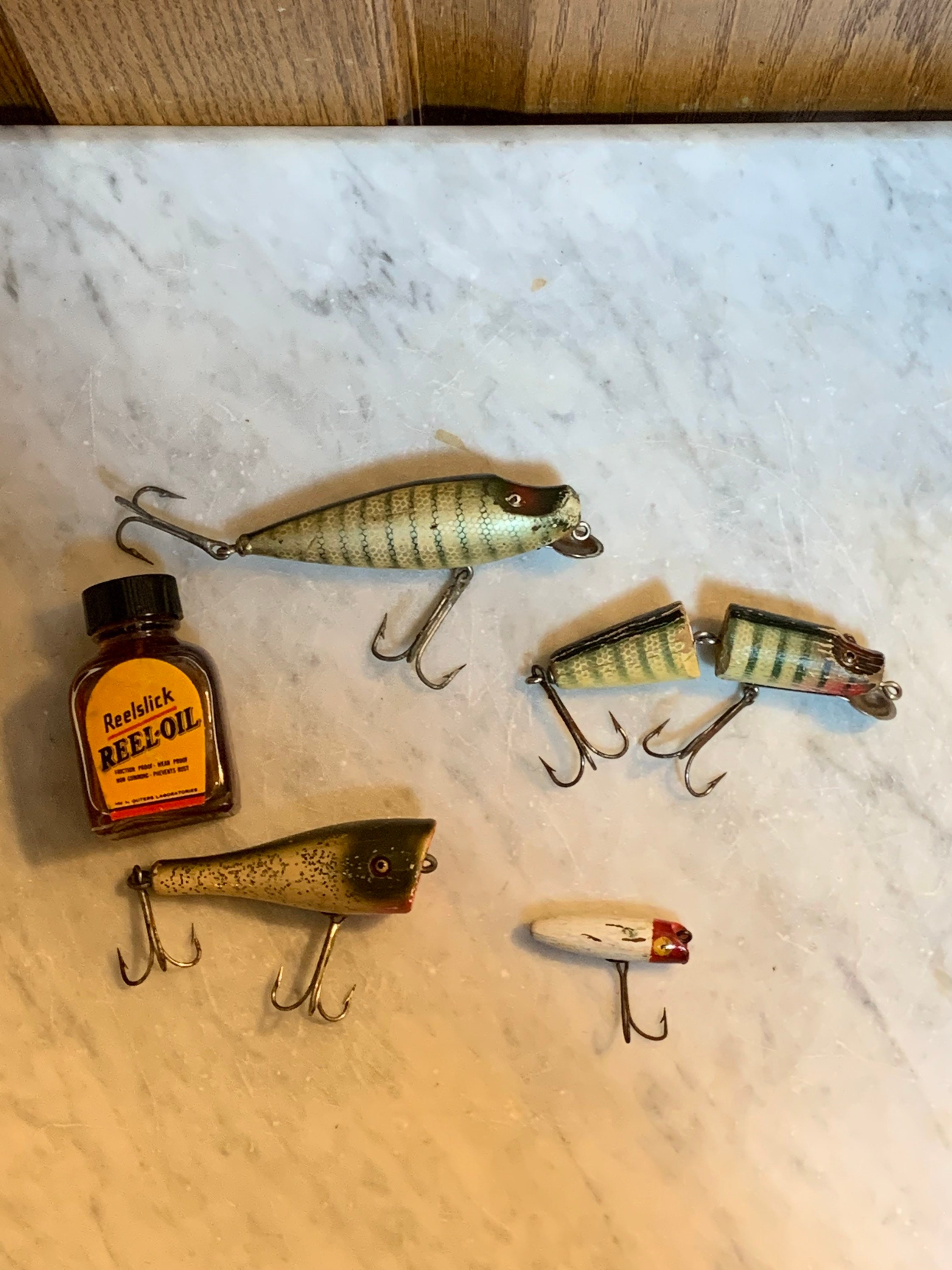 Fishing Lure Kit 4 Vintage Lures and 1 Reel Oil - Etsy