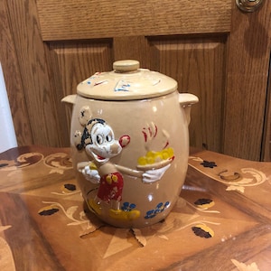 Disney Decorations Mickey Mouse Ghost Cookie and Candy Jar | Cute Ceramic  Housewarming Gifts For Men And Women And Kids | Official Diseny Licensee |  1