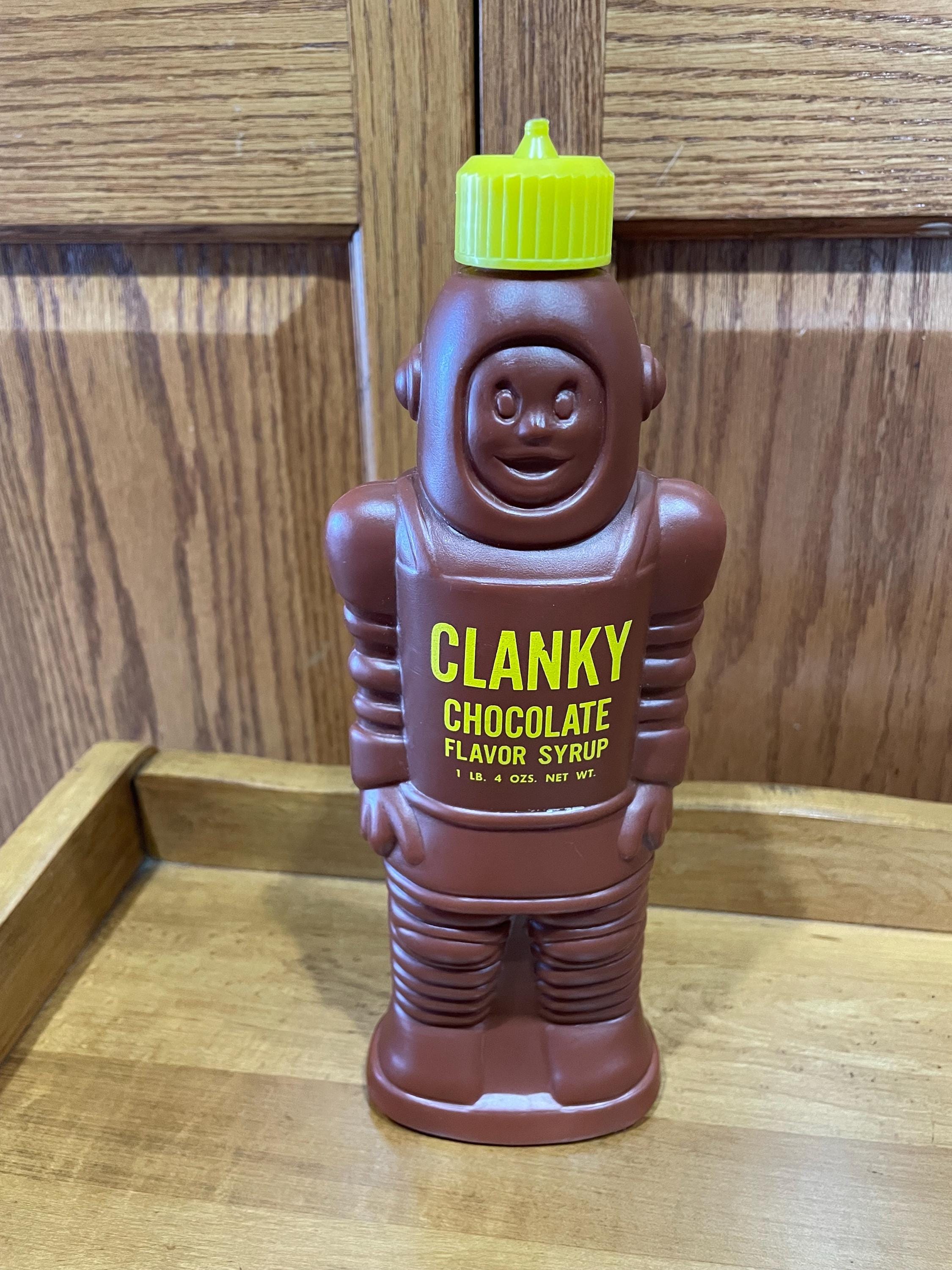 Cool Vintage 1963 Clanky Toy Robot Chocolate Syrup Bottle Family