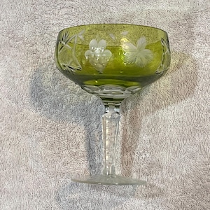 Vintage Nachtmann Champagne Coupe Sparkling Wine 24% lead Nachtmann Cut Lead Crystal