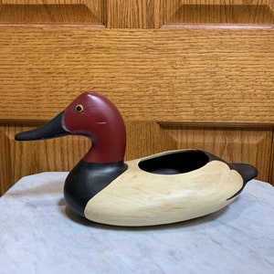 Beautiful Vintage Ceramic Duck Planter Flower Herbs Plant Vase Country Cottage Farmhouse Chic