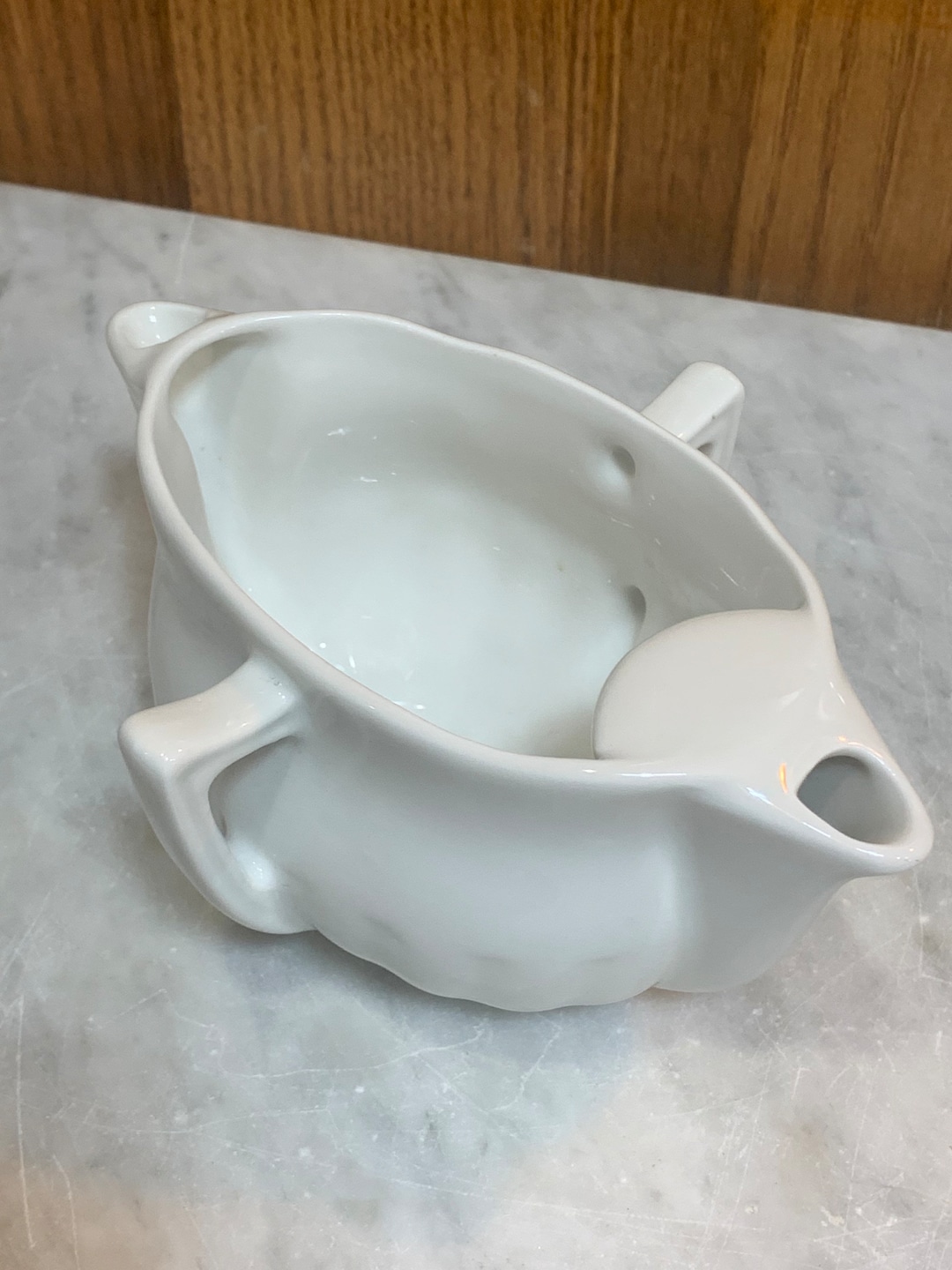 Vintage Pillivuyt France Gravy Separator 6 Porcelain Boat 731 Culinaire