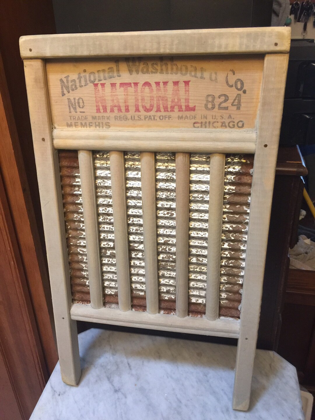 Vintage National Washboard Company No. 824 the Silver King Etsy