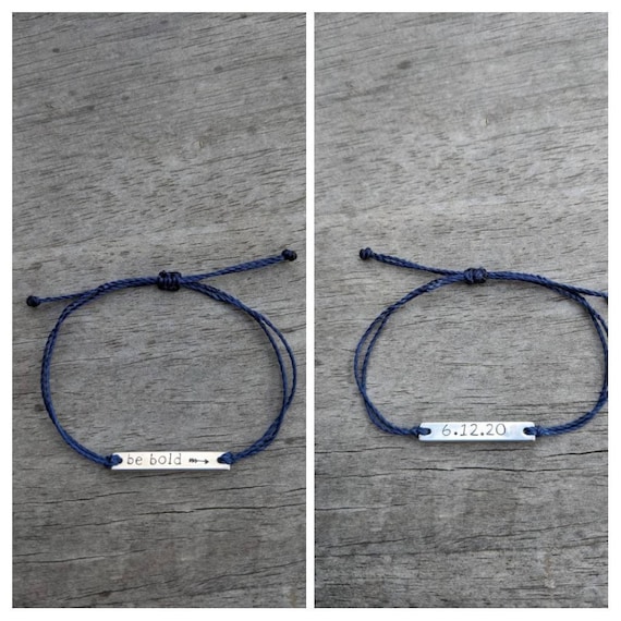 DOUBLE SIDED Engraved Bracelet Gold Bracelet Silver Bracelet Unique Gift for Girlfriend Present Custom Jewelry Personal Name Bracelet Etsy