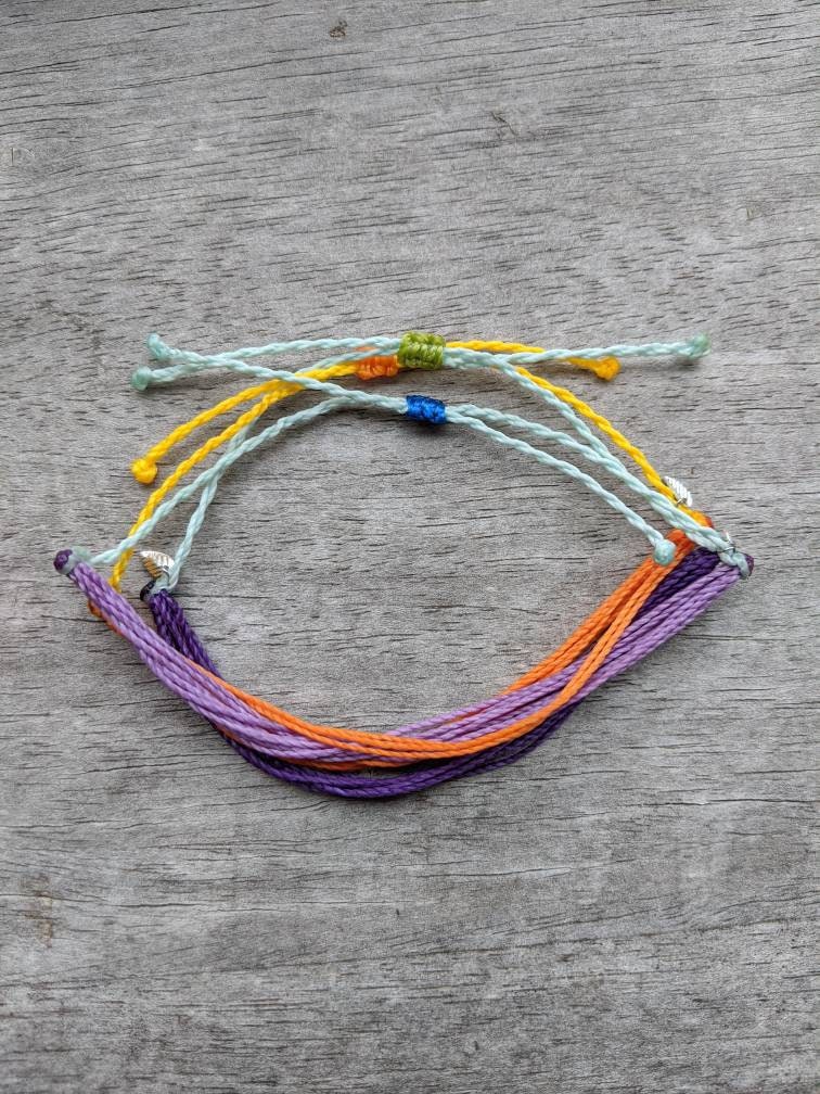 Wax String Bracelets Pura Ohana Vida Bee Charm Friendship