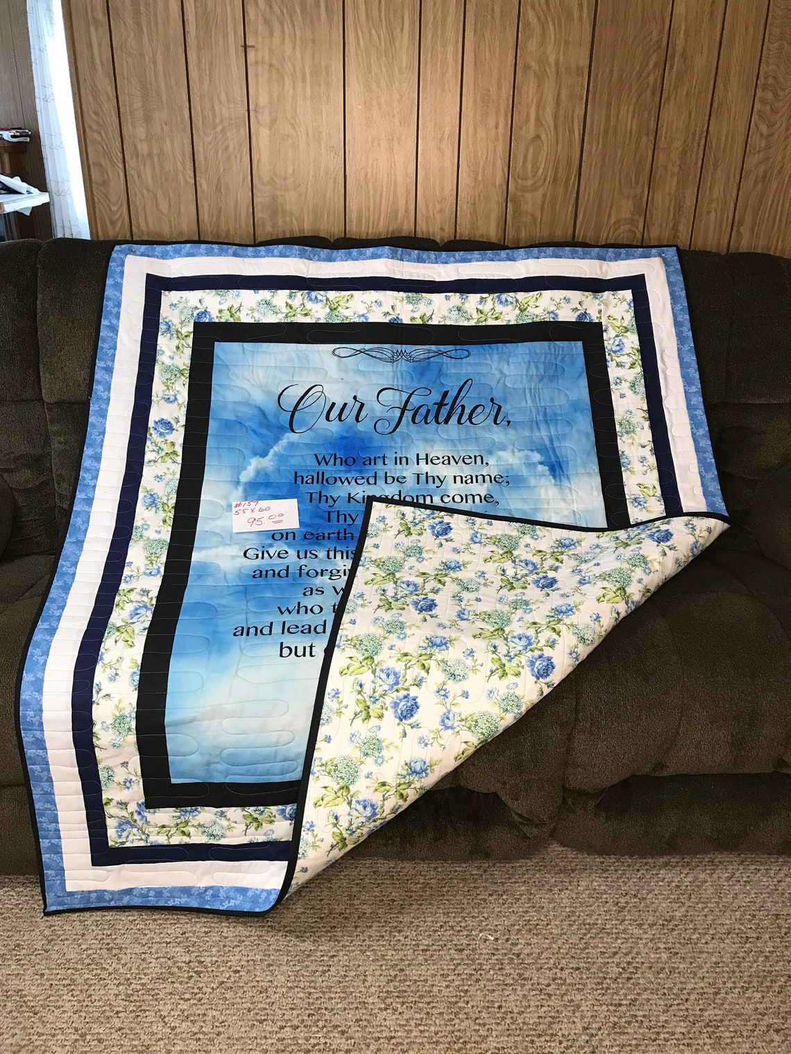 RELIGIOUS LORD'S PRAYER handmade lap size quilt Etsy