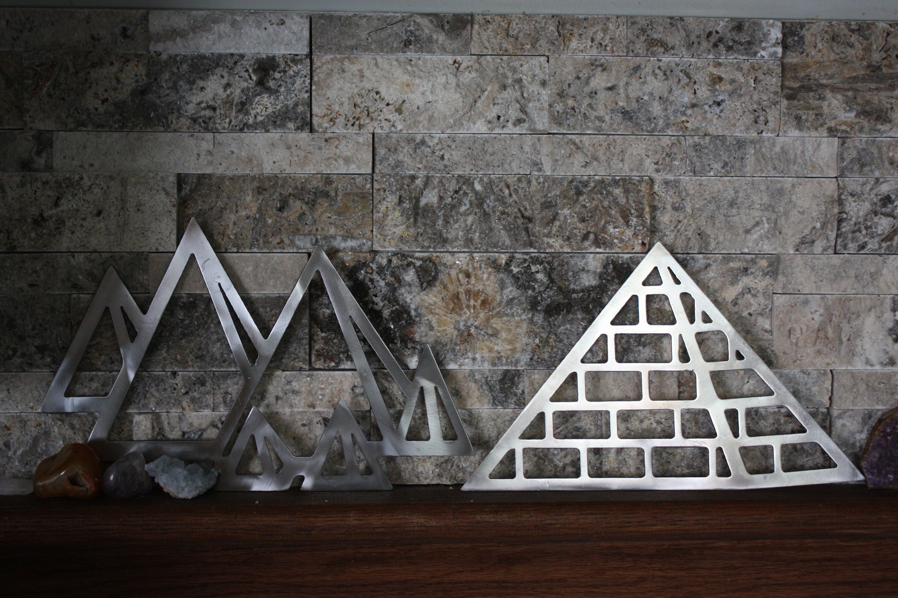 Great Pyramid and 6 Pyramids Metal Art Etsy