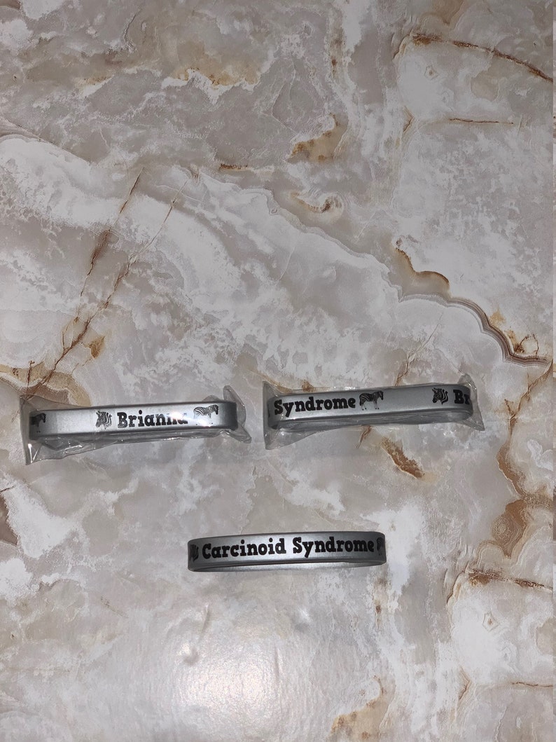 Neuroendocrine CancerCarcinoid syndrome awareness wristbandbracelet Zebra