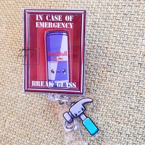 Funny Energy Drink Shaker Badge Reel | Nurse Badge Reel and Keychain Gift