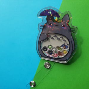 RETIRING - Spirit Bear Shaker Badge Reel | Anime-Inspired Keychain