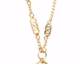 Christina Geometric Fashion Lanyard (Gold)