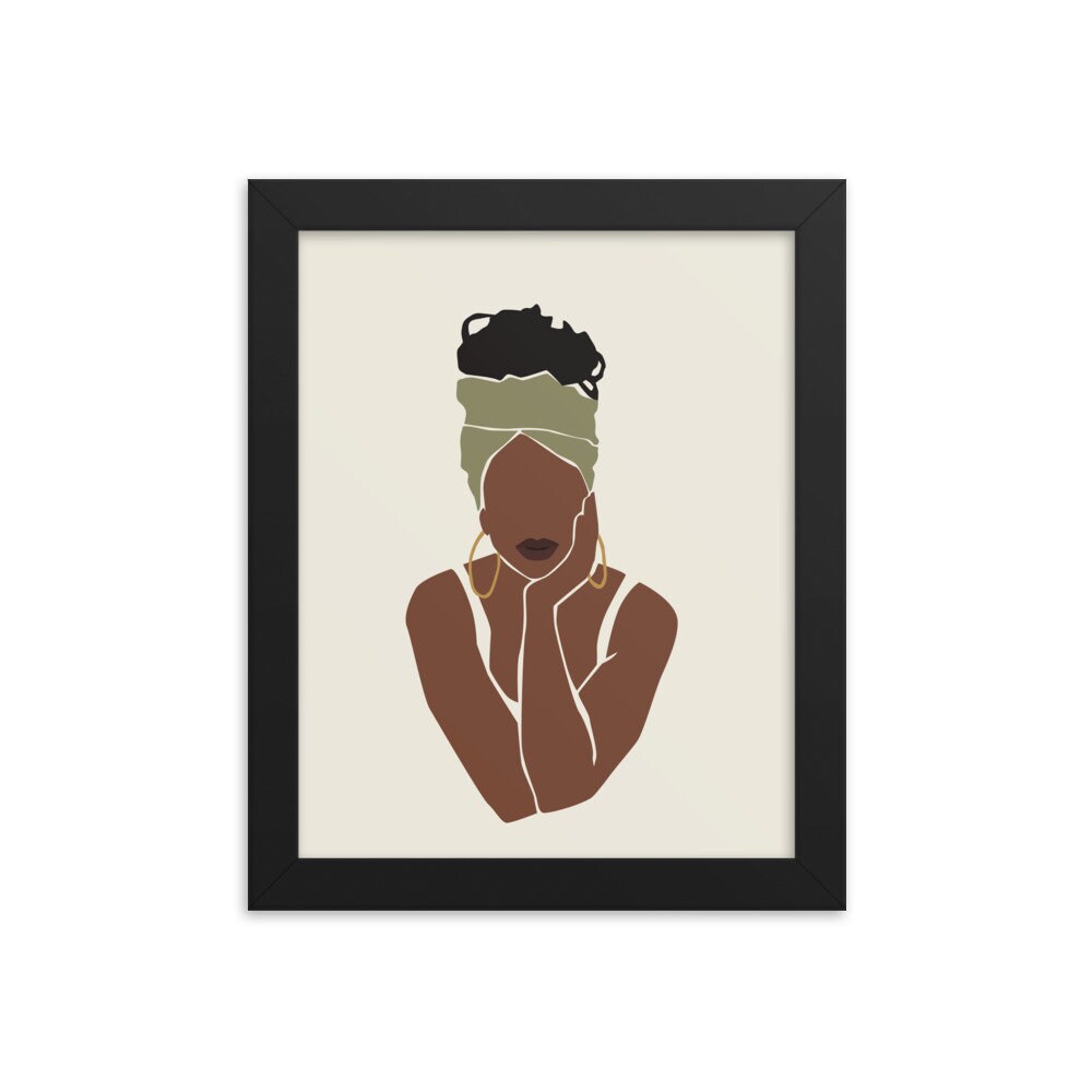 Black Art Framed Poster/Black Wall Art/Black Art Print/Black Etsy