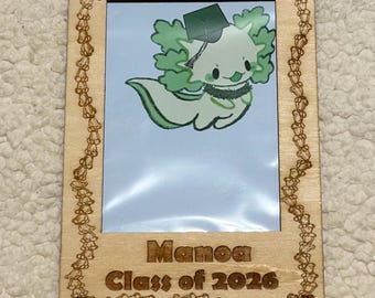 Handmade Laser Engraved Graduation Photo Stand Class of 2025 Hawaii