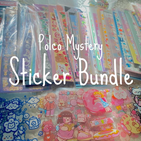 Polco Sticker Bundle Korean Cute Design Mystery Stationery Lover Deco Photocard Toploader Decorate Kpop Notebook Sheet Journal