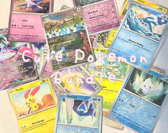 Cute Curated Mystery Japanese Pokemon Card Bundle Aesthetic TCG Authentic no duplicates Rare Card Included (read description)